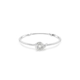 Snake bangle, Mixed cuts, Year of the Snake, White, Rhodium plated